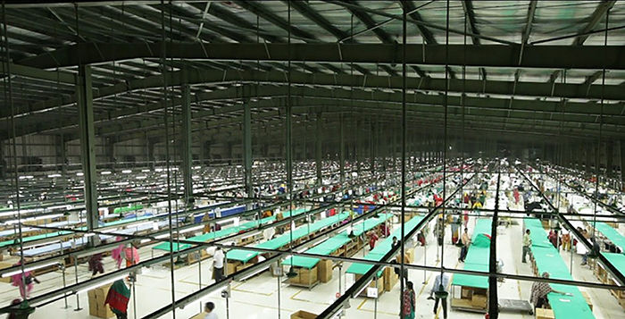 신한인터내셔널 방글라데시 현지 공장 모습